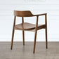 Modern Style Wooden Matte Finish Dining Arm Chair Open Back Arm Chair for Home Use Walnut Wood 1 Piece Clearhalo ' kitchen&dining_furn' 'Dining Chairs' 'Dining Tables & Seating' 'dining_chair' 'Furniture' 'furniture_dining_chair' 'Kitchen & Dining Furniture' 'kitchen' 3466806