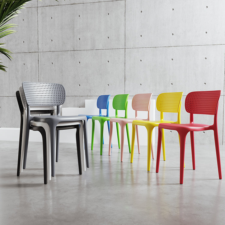 Plastic Contemporary Side Chair Open Back Dining Chairs for Dining Room Clearhalo ' kitchen&dining_furn' 'Dining Chairs' 'Dining Tables & Seating' 'dining_chair' 'Furniture' 'furniture_dining_chair' 'Kitchen & Dining Furniture' 'kitchen' 3466808