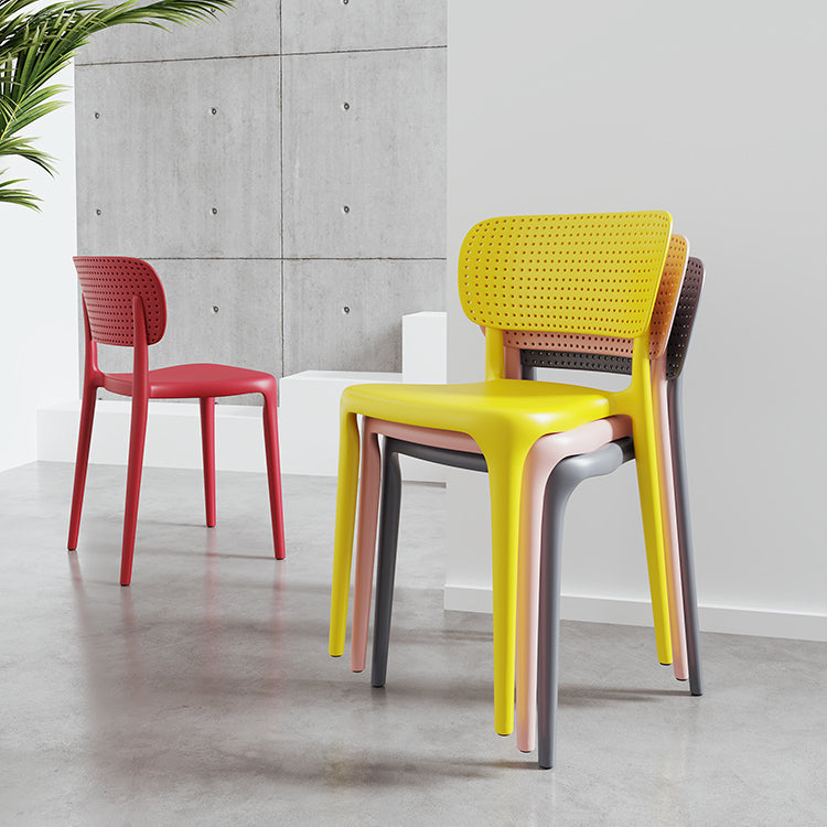 Plastic Contemporary Side Chair Open Back Dining Chairs for Dining Room Clearhalo ' kitchen&dining_furn' 'Dining Chairs' 'Dining Tables & Seating' 'dining_chair' 'Furniture' 'furniture_dining_chair' 'Kitchen & Dining Furniture' 'kitchen' 3466810