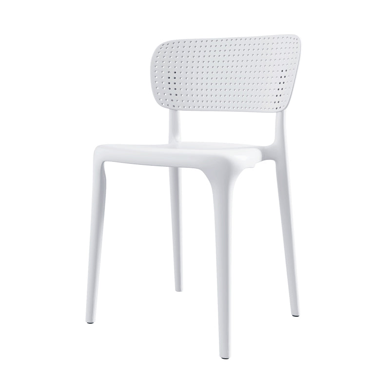 Plastic Contemporary Side Chair Open Back Dining Chairs for Dining Room White 1 Piece Clearhalo ' kitchen&dining_furn' 'Dining Chairs' 'Dining Tables & Seating' 'dining_chair' 'Furniture' 'furniture_dining_chair' 'Kitchen & Dining Furniture' 'kitchen' 3466814