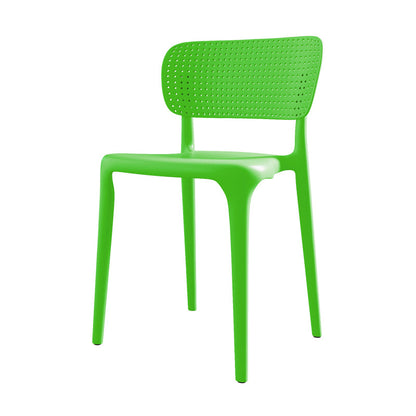 Plastic Contemporary Side Chair Open Back Dining Chairs for Dining Room Green 1 Piece Clearhalo ' kitchen&dining_furn' 'Dining Chairs' 'Dining Tables & Seating' 'dining_chair' 'Furniture' 'furniture_dining_chair' 'Kitchen & Dining Furniture' 'kitchen' 3466819