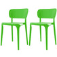 Plastic Contemporary Side Chair Open Back Dining Chairs for Dining Room Green Set of 2 Clearhalo ' kitchen&dining_furn' 'Dining Chairs' 'Dining Tables & Seating' 'dining_chair' 'Furniture' 'furniture_dining_chair' 'Kitchen & Dining Furniture' 'kitchen' 3466821