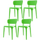 Plastic Contemporary Side Chair Open Back Dining Chairs for Dining Room Green Set of 4 Clearhalo ' kitchen&dining_furn' 'Dining Chairs' 'Dining Tables & Seating' 'dining_chair' 'Furniture' 'furniture_dining_chair' 'Kitchen & Dining Furniture' 'kitchen' 3466823