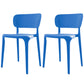 Plastic Contemporary Side Chair Open Back Dining Chairs for Dining Room Blue Set of 2 Clearhalo ' kitchen&dining_furn' 'Dining Chairs' 'Dining Tables & Seating' 'dining_chair' 'Furniture' 'furniture_dining_chair' 'Kitchen & Dining Furniture' 'kitchen' 3466827