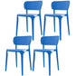 Plastic Contemporary Side Chair Open Back Dining Chairs for Dining Room Blue Set of 4 Clearhalo ' kitchen&dining_furn' 'Dining Chairs' 'Dining Tables & Seating' 'dining_chair' 'Furniture' 'furniture_dining_chair' 'Kitchen & Dining Furniture' 'kitchen' 3466828
