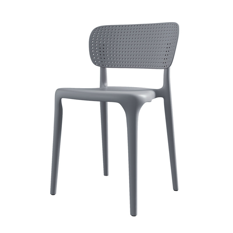 Plastic Contemporary Side Chair Open Back Dining Chairs for Dining Room Grey 1 Piece Clearhalo ' kitchen&dining_furn' 'Dining Chairs' 'Dining Tables & Seating' 'dining_chair' 'Furniture' 'furniture_dining_chair' 'Kitchen & Dining Furniture' 'kitchen' 3466835