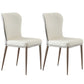 Nordic Style Upholstered Dining Chair Wingback Parsons Chair for Home Use White Set of 2 Clearhalo ' kitchen&dining_furn' 'Dining Chairs' 'Dining Tables & Seating' 'dining_chair' 'Furniture' 'furniture_dining_chair' 'Kitchen & Dining Furniture' 'kitchen' 3466845