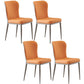 Nordic Style Upholstered Dining Chair Wingback Parsons Chair for Home Use Orange Set of 4 Clearhalo ' kitchen&dining_furn' 'Dining Chairs' 'Dining Tables & Seating' 'dining_chair' 'Furniture' 'furniture_dining_chair' 'Kitchen & Dining Furniture' 'kitchen' 3466852