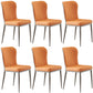 Nordic Style Upholstered Dining Chair Wingback Parsons Chair for Home Use Orange Set of 6 Clearhalo ' kitchen&dining_furn' 'Dining Chairs' 'Dining Tables & Seating' 'dining_chair' 'Furniture' 'furniture_dining_chair' 'Kitchen & Dining Furniture' 'kitchen' 3466855