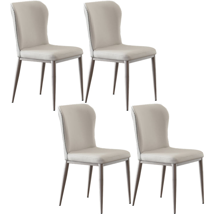 Nordic Style Upholstered Dining Chair Wingback Parsons Chair for Home Use Light Gray Set of 4 Clearhalo ' kitchen&dining_furn' 'Dining Chairs' 'Dining Tables & Seating' 'dining_chair' 'Furniture' 'furniture_dining_chair' 'Kitchen & Dining Furniture' 'kitchen' 3466858