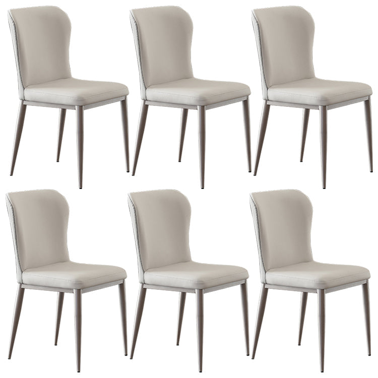 Nordic Style Upholstered Dining Chair Wingback Parsons Chair for Home Use Light Gray Set of 6 Clearhalo ' kitchen&dining_furn' 'Dining Chairs' 'Dining Tables & Seating' 'dining_chair' 'Furniture' 'furniture_dining_chair' 'Kitchen & Dining Furniture' 'kitchen' 3466861