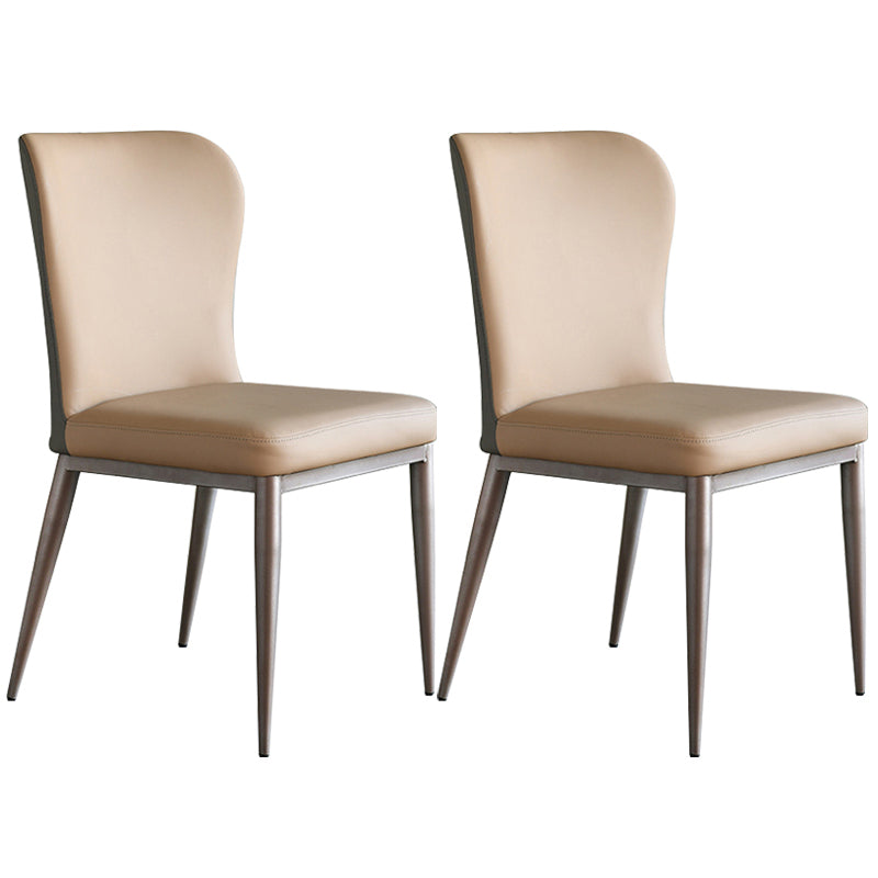 Nordic Style Upholstered Dining Chair Wingback Parsons Chair for Home Use Coffee Set of 2 Clearhalo ' kitchen&dining_furn' 'Dining Chairs' 'Dining Tables & Seating' 'dining_chair' 'Furniture' 'furniture_dining_chair' 'Kitchen & Dining Furniture' 'kitchen' 3466863