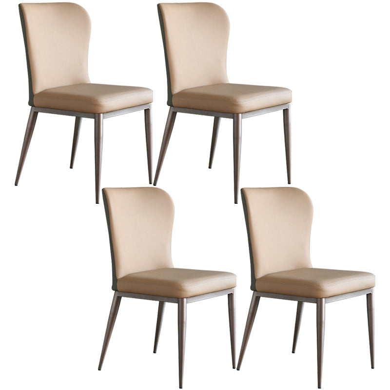 Nordic Style Upholstered Dining Chair Wingback Parsons Chair for Home Use Coffee Set of 4 Clearhalo ' kitchen&dining_furn' 'Dining Chairs' 'Dining Tables & Seating' 'dining_chair' 'Furniture' 'furniture_dining_chair' 'Kitchen & Dining Furniture' 'kitchen' 3466865