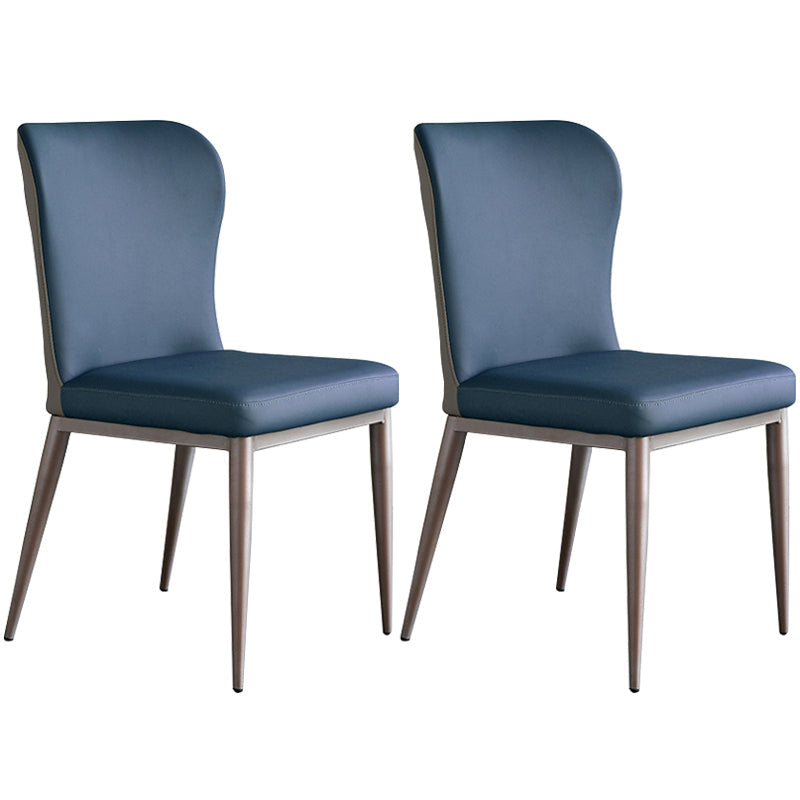Nordic Style Upholstered Dining Chair Wingback Parsons Chair for Home Use Navy Blue Set of 2 Clearhalo ' kitchen&dining_furn' 'Dining Chairs' 'Dining Tables & Seating' 'dining_chair' 'Furniture' 'furniture_dining_chair' 'Kitchen & Dining Furniture' 'kitchen' 3466869
