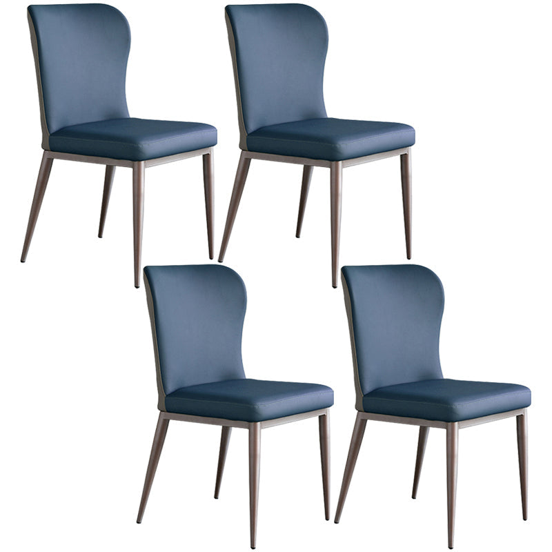 Nordic Style Upholstered Dining Chair Wingback Parsons Chair for Home Use Navy Blue Set of 4 Clearhalo ' kitchen&dining_furn' 'Dining Chairs' 'Dining Tables & Seating' 'dining_chair' 'Furniture' 'furniture_dining_chair' 'Kitchen & Dining Furniture' 'kitchen' 3466870