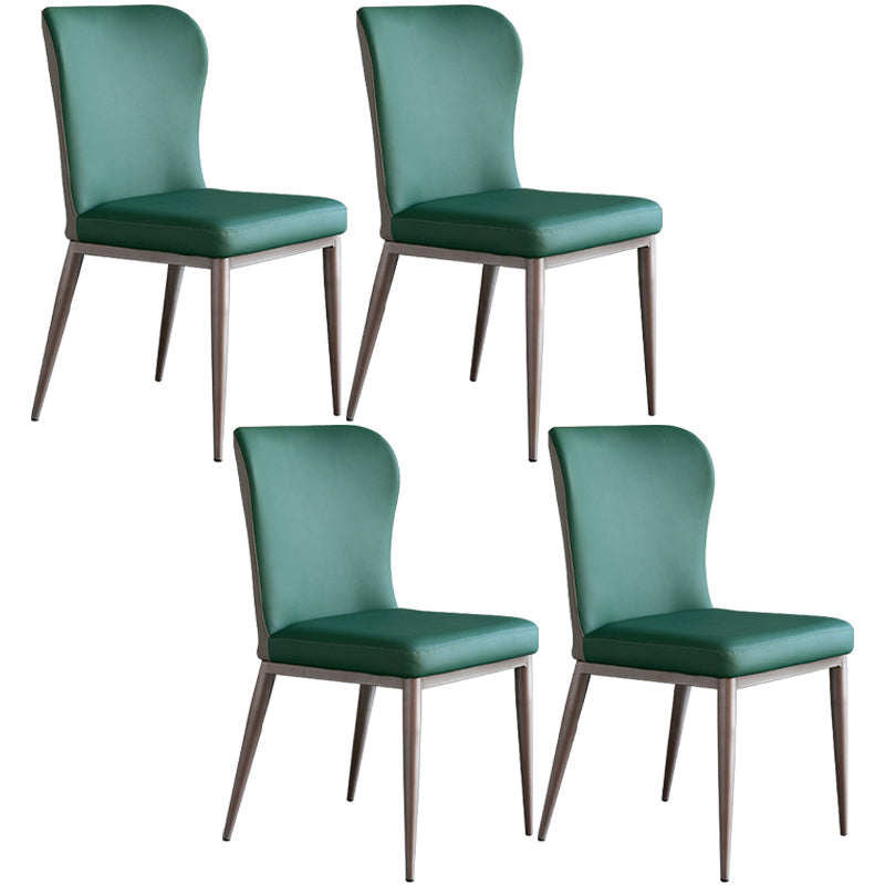 Nordic Style Upholstered Dining Chair Wingback Parsons Chair for Home Use Green Set of 4 Clearhalo ' kitchen&dining_furn' 'Dining Chairs' 'Dining Tables & Seating' 'dining_chair' 'Furniture' 'furniture_dining_chair' 'Kitchen & Dining Furniture' 'kitchen' 3466873