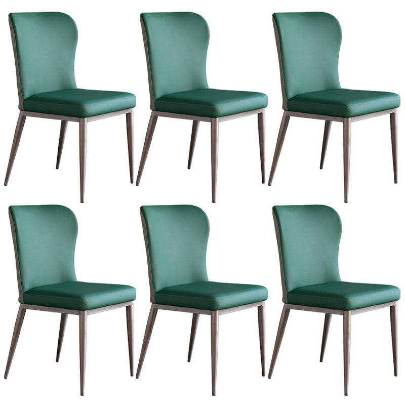 Nordic Style Upholstered Dining Chair Wingback Parsons Chair for Home Use Green Set of 6 Clearhalo ' kitchen&dining_furn' 'Dining Chairs' 'Dining Tables & Seating' 'dining_chair' 'Furniture' 'furniture_dining_chair' 'Kitchen & Dining Furniture' 'kitchen' 3466874