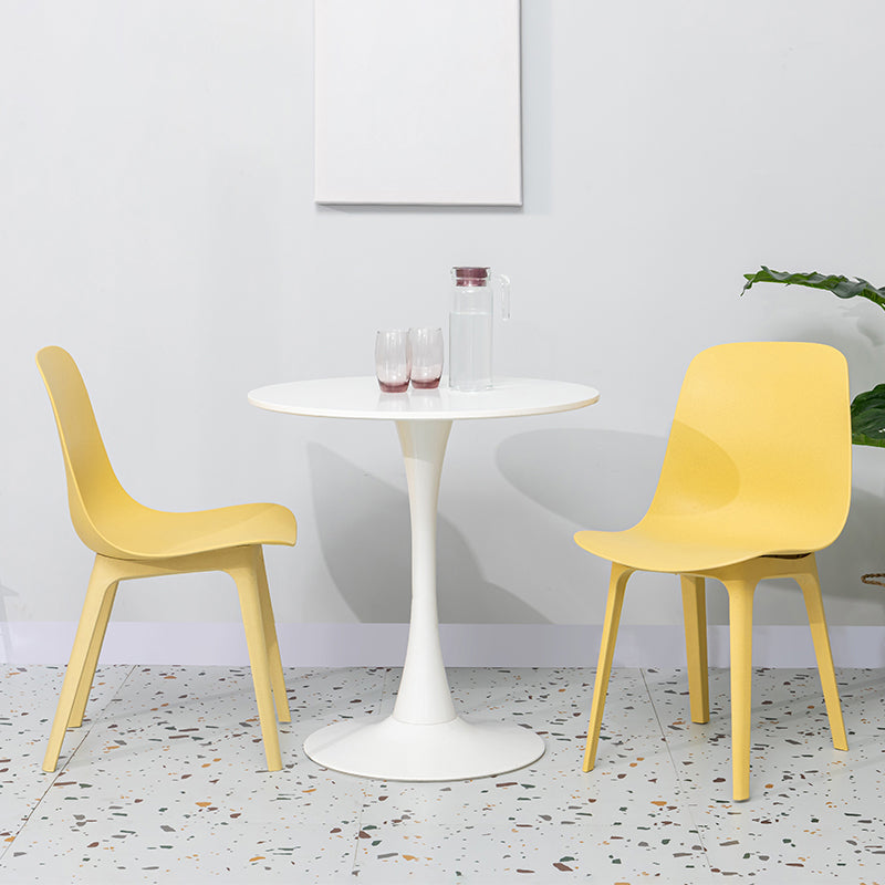Contemporary Style Plastic Dining Side Chair Dining Room Armless Chair Clearhalo ' kitchen&dining_furn' 'Dining Chairs' 'Dining Tables & Seating' 'dining_chair' 'Furniture' 'furniture_dining_chair' 'Kitchen & Dining Furniture' 'kitchen' 3466878