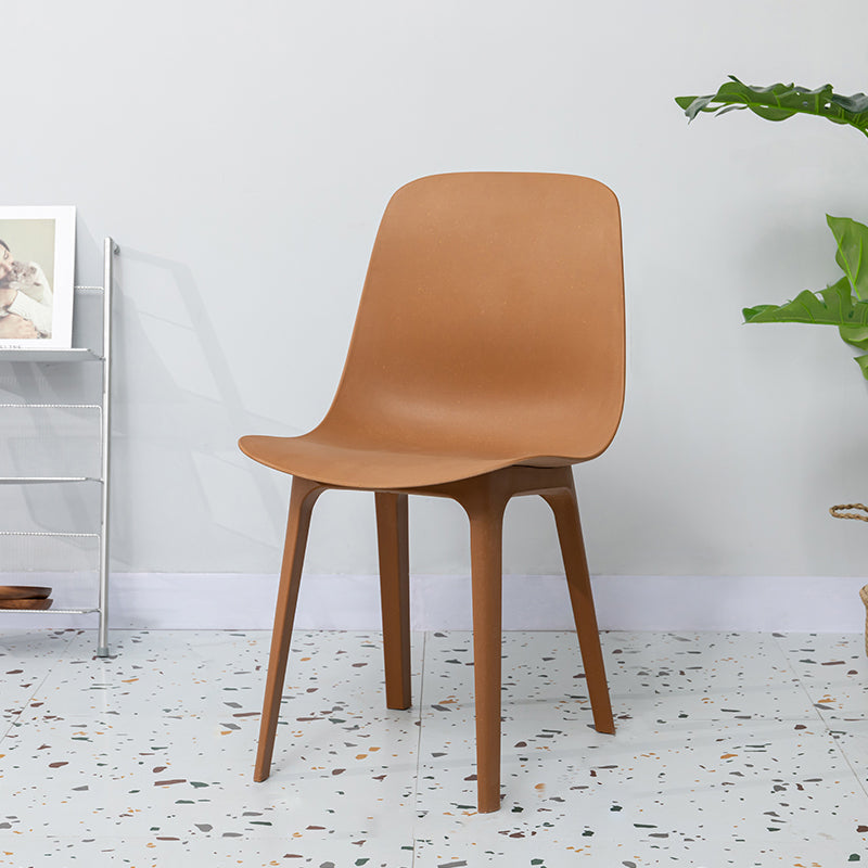 Contemporary Style Plastic Dining Side Chair Dining Room Armless Chair Clearhalo ' kitchen&dining_furn' 'Dining Chairs' 'Dining Tables & Seating' 'dining_chair' 'Furniture' 'furniture_dining_chair' 'Kitchen & Dining Furniture' 'kitchen' 3466881