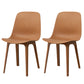 Contemporary Style Plastic Dining Side Chair Dining Room Armless Chair Brown Set of 2 Clearhalo ' kitchen&dining_furn' 'Dining Chairs' 'Dining Tables & Seating' 'dining_chair' 'Furniture' 'furniture_dining_chair' 'Kitchen & Dining Furniture' 'kitchen' 3466882