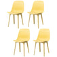 Contemporary Style Plastic Dining Side Chair Dining Room Armless Chair Yellow Set of 4 Clearhalo ' kitchen&dining_furn' 'Dining Chairs' 'Dining Tables & Seating' 'dining_chair' 'Furniture' 'furniture_dining_chair' 'Kitchen & Dining Furniture' 'kitchen' 3466883