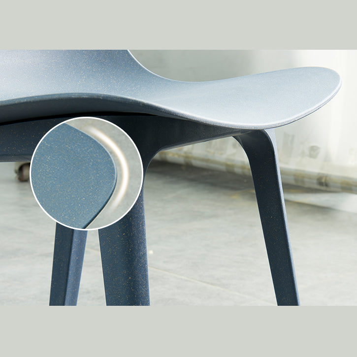 Contemporary Style Plastic Dining Side Chair Dining Room Armless Chair Clearhalo ' kitchen&dining_furn' 'Dining Chairs' 'Dining Tables & Seating' 'dining_chair' 'Furniture' 'furniture_dining_chair' 'Kitchen & Dining Furniture' 'kitchen' 3466885