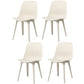 Contemporary Style Plastic Dining Side Chair Dining Room Armless Chair Off-White Set of 4 Clearhalo ' kitchen&dining_furn' 'Dining Chairs' 'Dining Tables & Seating' 'dining_chair' 'Furniture' 'furniture_dining_chair' 'Kitchen & Dining Furniture' 'kitchen' 3466886