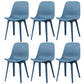 Contemporary Style Plastic Dining Side Chair Dining Room Armless Chair Blue Set of 6 Clearhalo ' kitchen&dining_furn' 'Dining Chairs' 'Dining Tables & Seating' 'dining_chair' 'Furniture' 'furniture_dining_chair' 'Kitchen & Dining Furniture' 'kitchen' 3466895