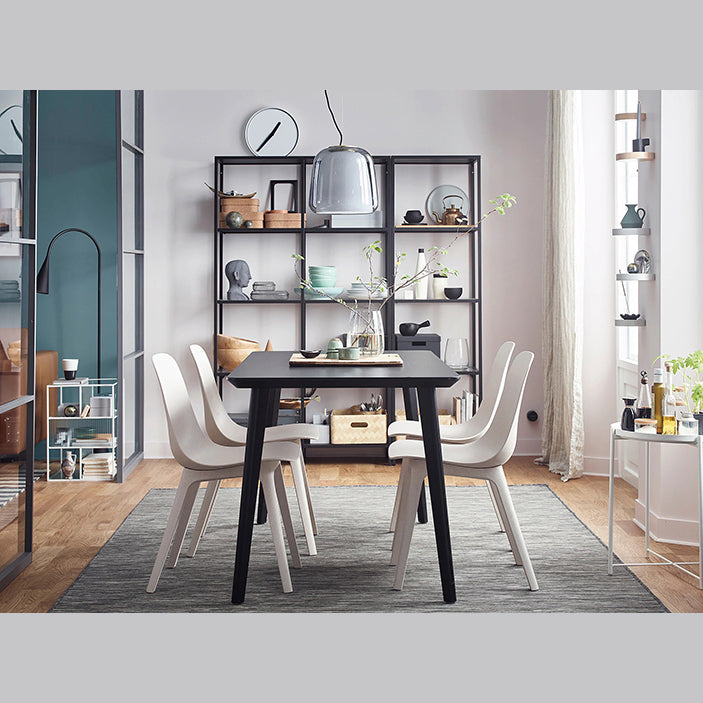 Contemporary Style Plastic Dining Side Chair Dining Room Armless Chair Clearhalo ' kitchen&dining_furn' 'Dining Chairs' 'Dining Tables & Seating' 'dining_chair' 'Furniture' 'furniture_dining_chair' 'Kitchen & Dining Furniture' 'kitchen' 3466901