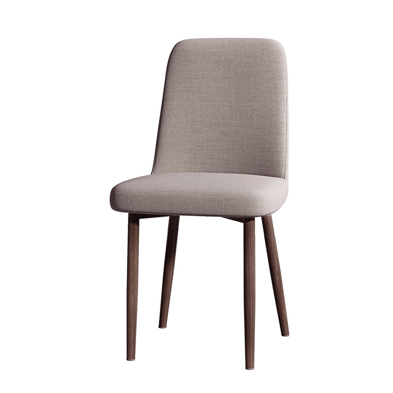 Fabric Dining Side Chairs Glam Style Parsons Chair of 16'' Wide for Kitchen Coffee Walnut 1 Piece Clearhalo ' kitchen&dining_furn' 'Dining Chairs' 'Dining Tables & Seating' 'dining_chair' 'Furniture' 'furniture_dining_chair' 'Kitchen & Dining Furniture' 'kitchen' 3466908