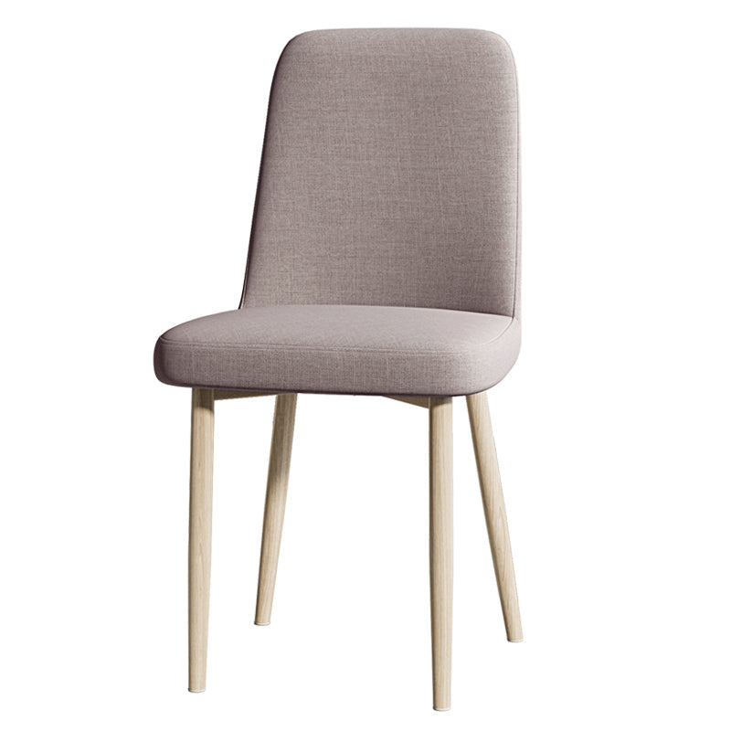 Fabric Dining Side Chairs Glam Style Parsons Chair of 16'' Wide for Kitchen Coffee Natural Wood 1 Piece Clearhalo ' kitchen&dining_furn' 'Dining Chairs' 'Dining Tables & Seating' 'dining_chair' 'Furniture' 'furniture_dining_chair' 'Kitchen & Dining Furniture' 'kitchen' 3466912