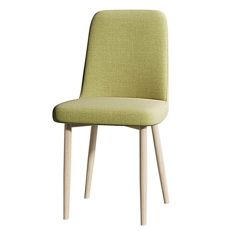 Fabric Dining Side Chairs Glam Style Parsons Chair of 16'' Wide for Kitchen Green Natural Wood 1 Piece Clearhalo ' kitchen&dining_furn' 'Dining Chairs' 'Dining Tables & Seating' 'dining_chair' 'Furniture' 'furniture_dining_chair' 'Kitchen & Dining Furniture' 'kitchen' 3466914