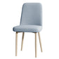 Fabric Dining Side Chairs Glam Style Parsons Chair of 16'' Wide for Kitchen Blue Natural Wood 1 Piece Clearhalo ' kitchen&dining_furn' 'Dining Chairs' 'Dining Tables & Seating' 'dining_chair' 'Furniture' 'furniture_dining_chair' 'Kitchen & Dining Furniture' 'kitchen' 3466917