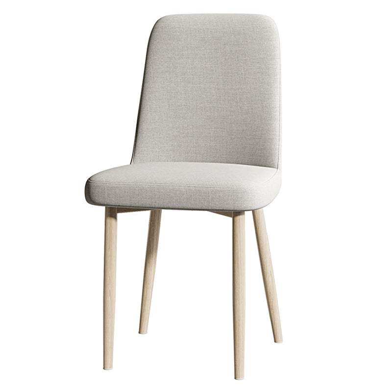 Fabric Dining Side Chairs Glam Style Parsons Chair of 16'' Wide for Kitchen Khaki Natural Wood 1 Piece Clearhalo ' kitchen&dining_furn' 'Dining Chairs' 'Dining Tables & Seating' 'dining_chair' 'Furniture' 'furniture_dining_chair' 'Kitchen & Dining Furniture' 'kitchen' 3466919