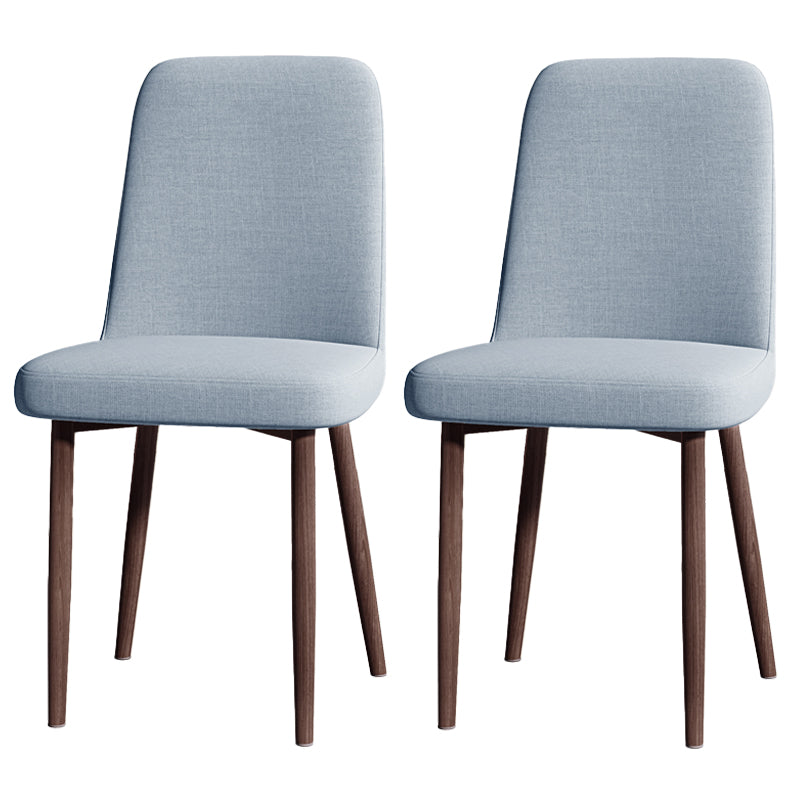 Fabric Dining Side Chairs Glam Style Parsons Chair of 16'' Wide for Kitchen Blue Walnut Set of 2 Clearhalo ' kitchen&dining_furn' 'Dining Chairs' 'Dining Tables & Seating' 'dining_chair' 'Furniture' 'furniture_dining_chair' 'Kitchen & Dining Furniture' 'kitchen' 3466920