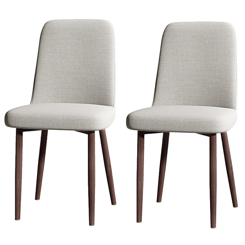 Fabric Dining Side Chairs Glam Style Parsons Chair of 16'' Wide for Kitchen Khaki Walnut Set of 2 Clearhalo ' kitchen&dining_furn' 'Dining Chairs' 'Dining Tables & Seating' 'dining_chair' 'Furniture' 'furniture_dining_chair' 'Kitchen & Dining Furniture' 'kitchen' 3466923