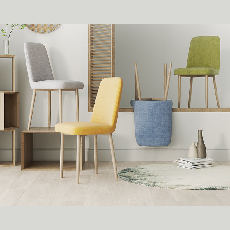 Fabric Dining Side Chairs Glam Style Parsons Chair of 16'' Wide for Kitchen Clearhalo ' kitchen&dining_furn' 'Dining Chairs' 'Dining Tables & Seating' 'dining_chair' 'Furniture' 'furniture_dining_chair' 'Kitchen & Dining Furniture' 'kitchen' 3466926