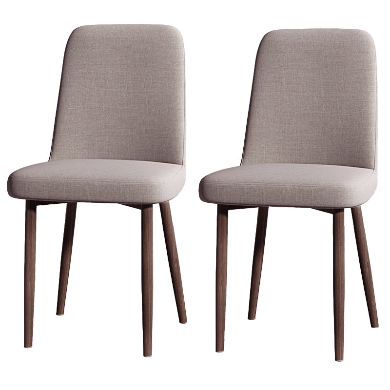 Fabric Dining Side Chairs Glam Style Parsons Chair of 16'' Wide for Kitchen Coffee Walnut Set of 2 Clearhalo ' kitchen&dining_furn' 'Dining Chairs' 'Dining Tables & Seating' 'dining_chair' 'Furniture' 'furniture_dining_chair' 'Kitchen & Dining Furniture' 'kitchen' 3466927