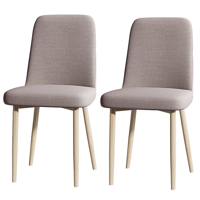 Fabric Dining Side Chairs Glam Style Parsons Chair of 16'' Wide for Kitchen Coffee Natural Wood Set of 2 Clearhalo ' kitchen&dining_furn' 'Dining Chairs' 'Dining Tables & Seating' 'dining_chair' 'Furniture' 'furniture_dining_chair' 'Kitchen & Dining Furniture' 'kitchen' 3466929