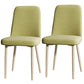 Fabric Dining Side Chairs Glam Style Parsons Chair of 16'' Wide for Kitchen Green Natural Wood Set of 2 Clearhalo ' kitchen&dining_furn' 'Dining Chairs' 'Dining Tables & Seating' 'dining_chair' 'Furniture' 'furniture_dining_chair' 'Kitchen & Dining Furniture' 'kitchen' 3466930
