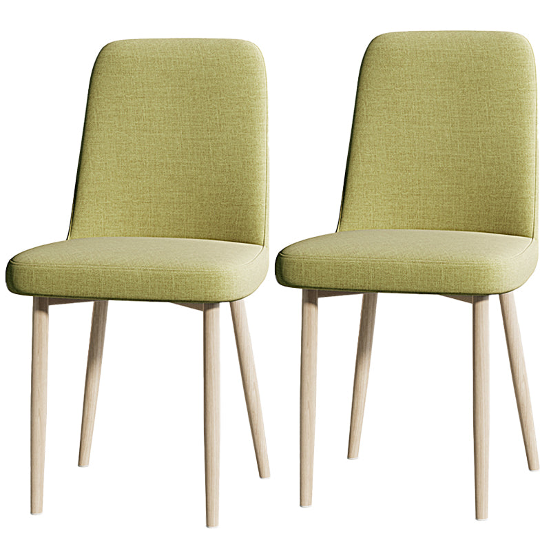 Fabric Dining Side Chairs Glam Style Parsons Chair of 16'' Wide for Kitchen Green Natural Wood Set of 2 Clearhalo ' kitchen&dining_furn' 'Dining Chairs' 'Dining Tables & Seating' 'dining_chair' 'Furniture' 'furniture_dining_chair' 'Kitchen & Dining Furniture' 'kitchen' 3466930