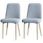 Fabric Dining Side Chairs Glam Style Parsons Chair of 16'' Wide for Kitchen Blue Natural Wood Set of 2 Clearhalo ' kitchen&dining_furn' 'Dining Chairs' 'Dining Tables & Seating' 'dining_chair' 'Furniture' 'furniture_dining_chair' 'Kitchen & Dining Furniture' 'kitchen' 3466931