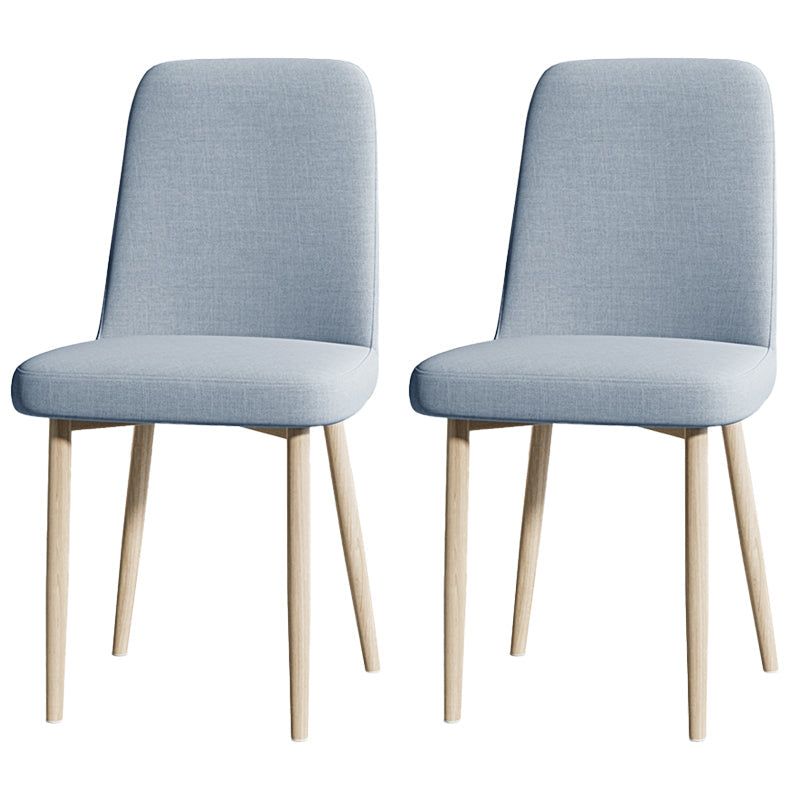 Fabric Dining Side Chairs Glam Style Parsons Chair of 16'' Wide for Kitchen Blue Natural Wood Set of 2 Clearhalo ' kitchen&dining_furn' 'Dining Chairs' 'Dining Tables & Seating' 'dining_chair' 'Furniture' 'furniture_dining_chair' 'Kitchen & Dining Furniture' 'kitchen' 3466931