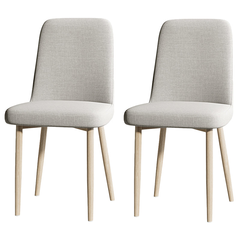 Fabric Dining Side Chairs Glam Style Parsons Chair of 16'' Wide for Kitchen Khaki Natural Wood Set of 2 Clearhalo ' kitchen&dining_furn' 'Dining Chairs' 'Dining Tables & Seating' 'dining_chair' 'Furniture' 'furniture_dining_chair' 'Kitchen & Dining Furniture' 'kitchen' 3466932