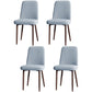 Fabric Dining Side Chairs Glam Style Parsons Chair of 16'' Wide for Kitchen Blue Walnut Set of 4 Clearhalo ' kitchen&dining_furn' 'Dining Chairs' 'Dining Tables & Seating' 'dining_chair' 'Furniture' 'furniture_dining_chair' 'Kitchen & Dining Furniture' 'kitchen' 3466934