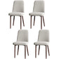 Fabric Dining Side Chairs Glam Style Parsons Chair of 16'' Wide for Kitchen Khaki Walnut Set of 4 Clearhalo ' kitchen&dining_furn' 'Dining Chairs' 'Dining Tables & Seating' 'dining_chair' 'Furniture' 'furniture_dining_chair' 'Kitchen & Dining Furniture' 'kitchen' 3466935