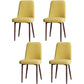 Fabric Dining Side Chairs Glam Style Parsons Chair of 16'' Wide for Kitchen Yellow Walnut Set of 4 Clearhalo ' kitchen&dining_furn' 'Dining Chairs' 'Dining Tables & Seating' 'dining_chair' 'Furniture' 'furniture_dining_chair' 'Kitchen & Dining Furniture' 'kitchen' 3466936