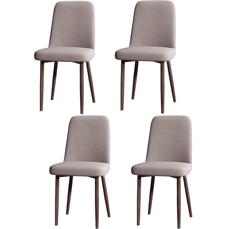 Fabric Dining Side Chairs Glam Style Parsons Chair of 16'' Wide for Kitchen Coffee Walnut Set of 4 Clearhalo ' kitchen&dining_furn' 'Dining Chairs' 'Dining Tables & Seating' 'dining_chair' 'Furniture' 'furniture_dining_chair' 'Kitchen & Dining Furniture' 'kitchen' 3466937