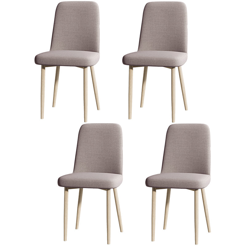 Fabric Dining Side Chairs Glam Style Parsons Chair of 16'' Wide for Kitchen Coffee Natural Wood Set of 4 Clearhalo ' kitchen&dining_furn' 'Dining Chairs' 'Dining Tables & Seating' 'dining_chair' 'Furniture' 'furniture_dining_chair' 'Kitchen & Dining Furniture' 'kitchen' 3466939