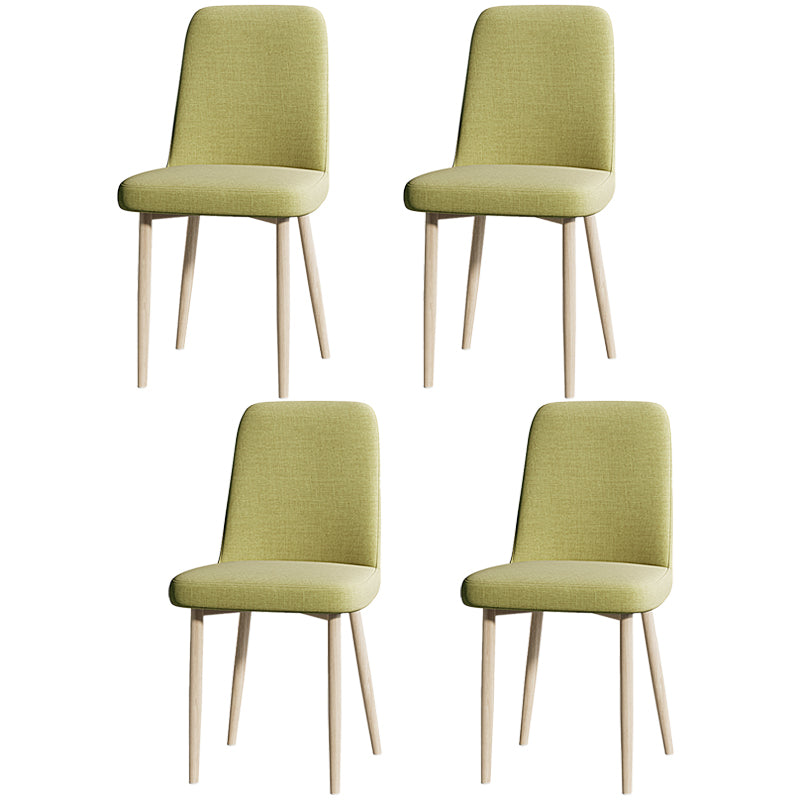 Fabric Dining Side Chairs Glam Style Parsons Chair of 16'' Wide for Kitchen Green Natural Wood Set of 4 Clearhalo ' kitchen&dining_furn' 'Dining Chairs' 'Dining Tables & Seating' 'dining_chair' 'Furniture' 'furniture_dining_chair' 'Kitchen & Dining Furniture' 'kitchen' 3466940